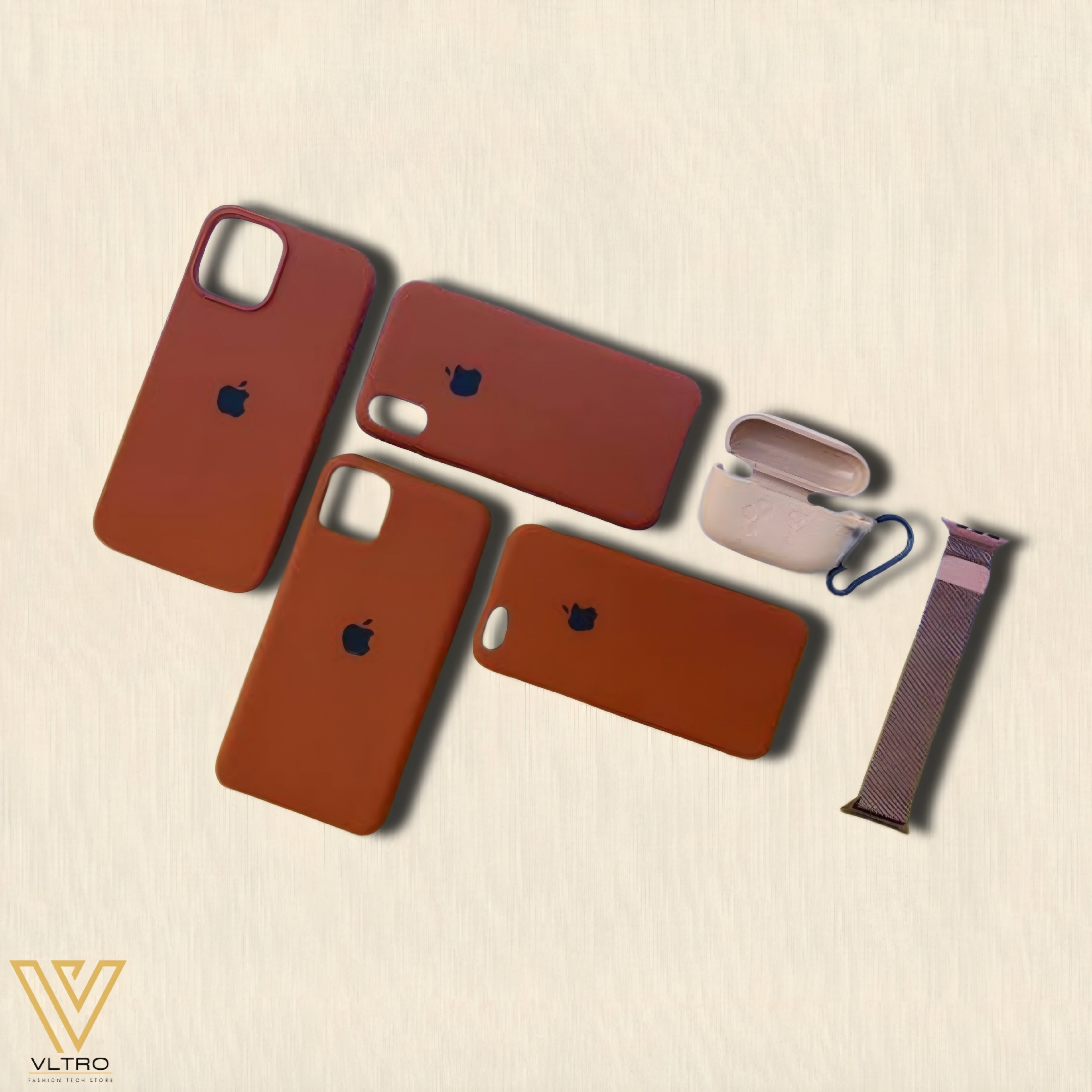 Choco Brown Silicone iPhone Case – Slim, Stylish & Durable