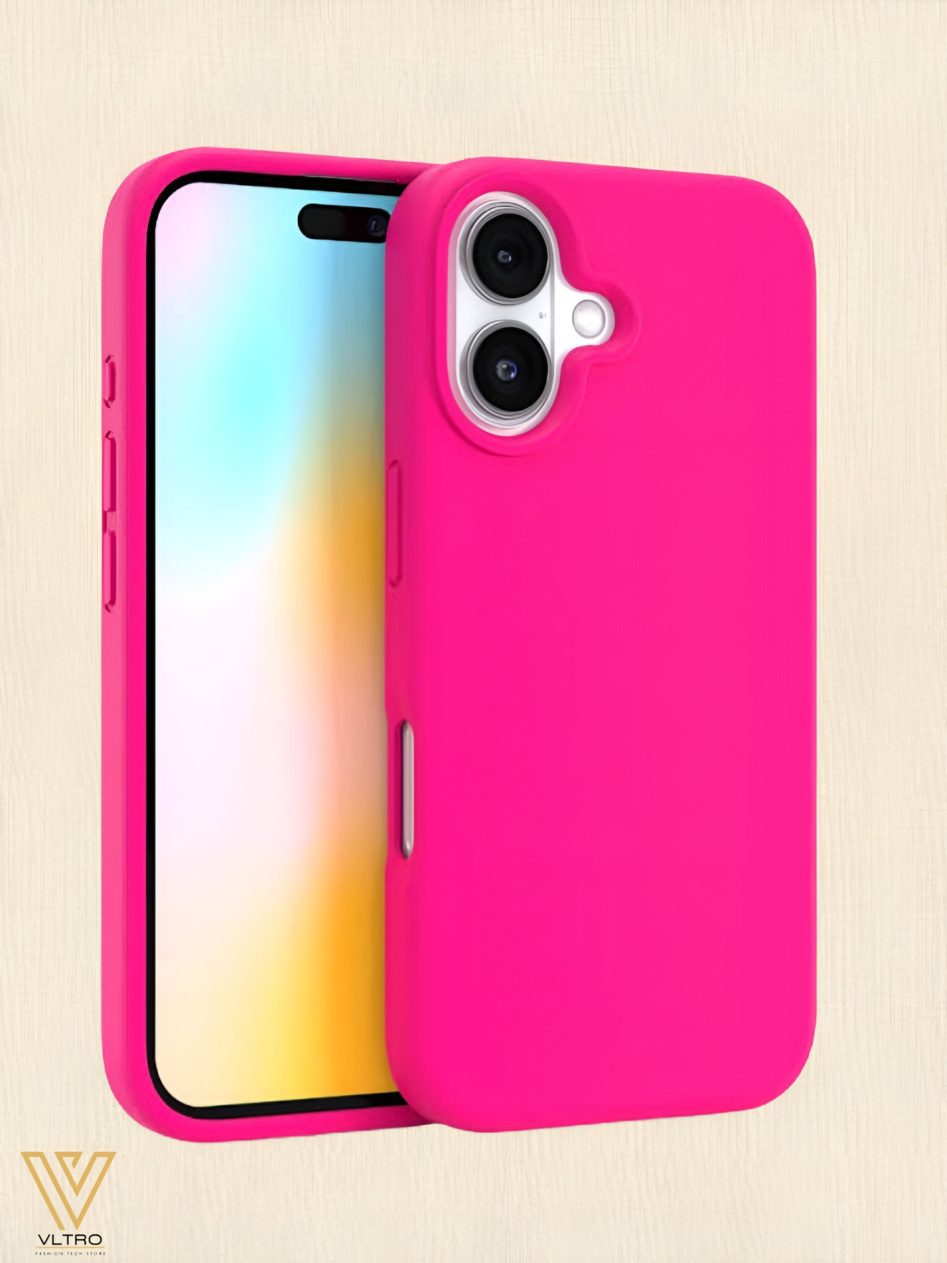 Neon Pink Silicone iPhone Case – Slim, Stylish & Durable