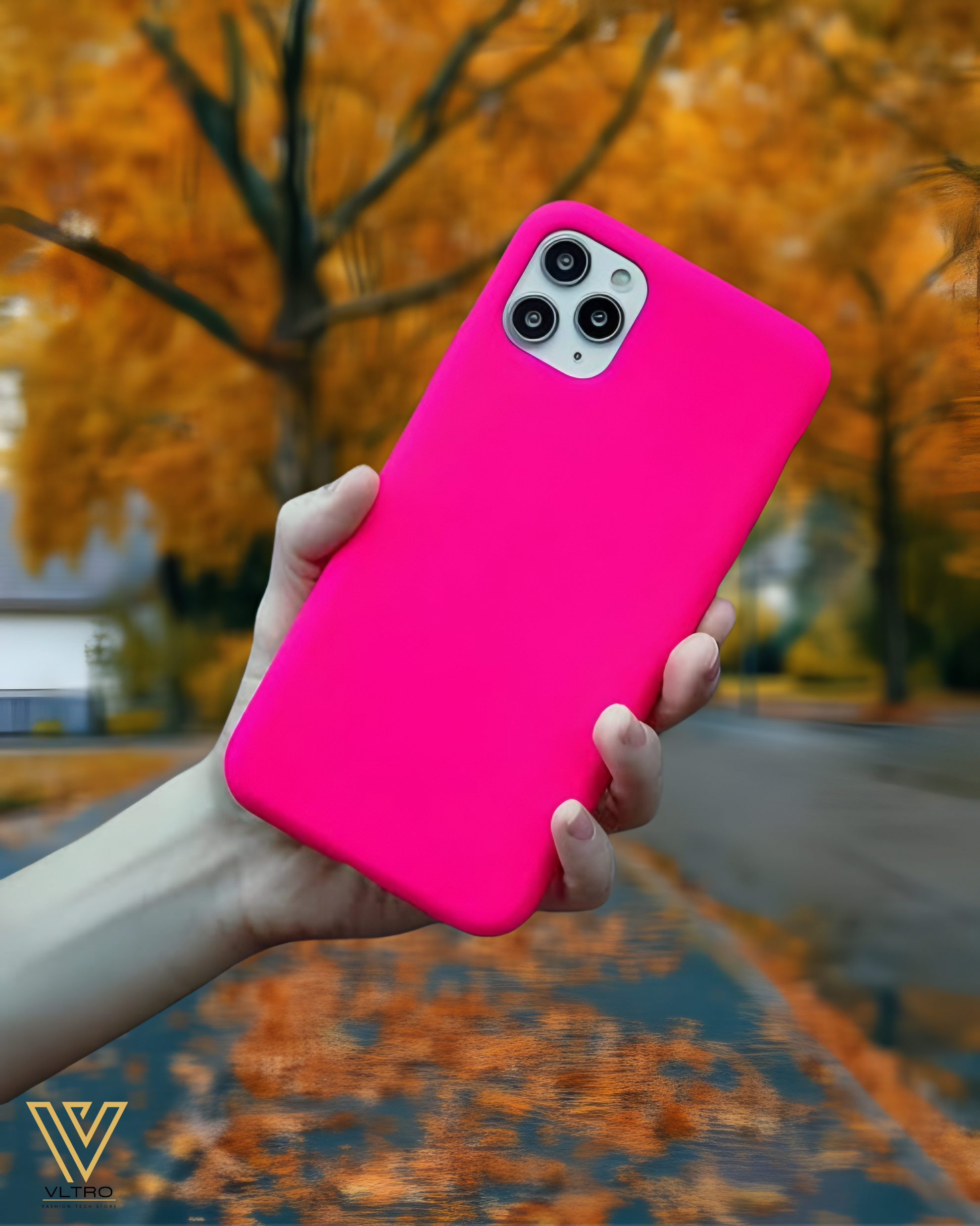 Neon Pink Silicone iPhone Case – Slim, Stylish & Durable