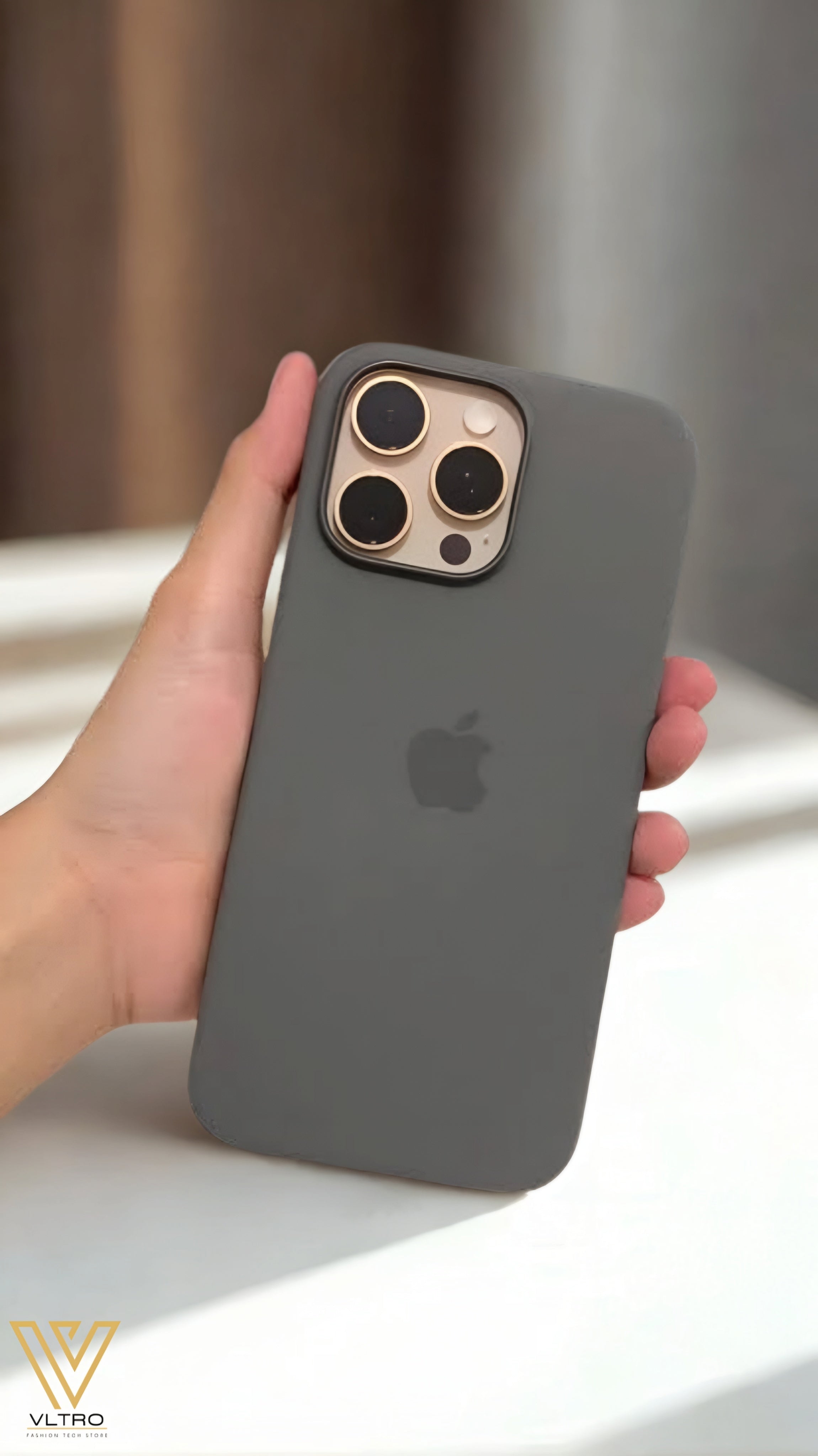 Stone Gray Silicone iPhone Case – Slim, Stylish & Durable