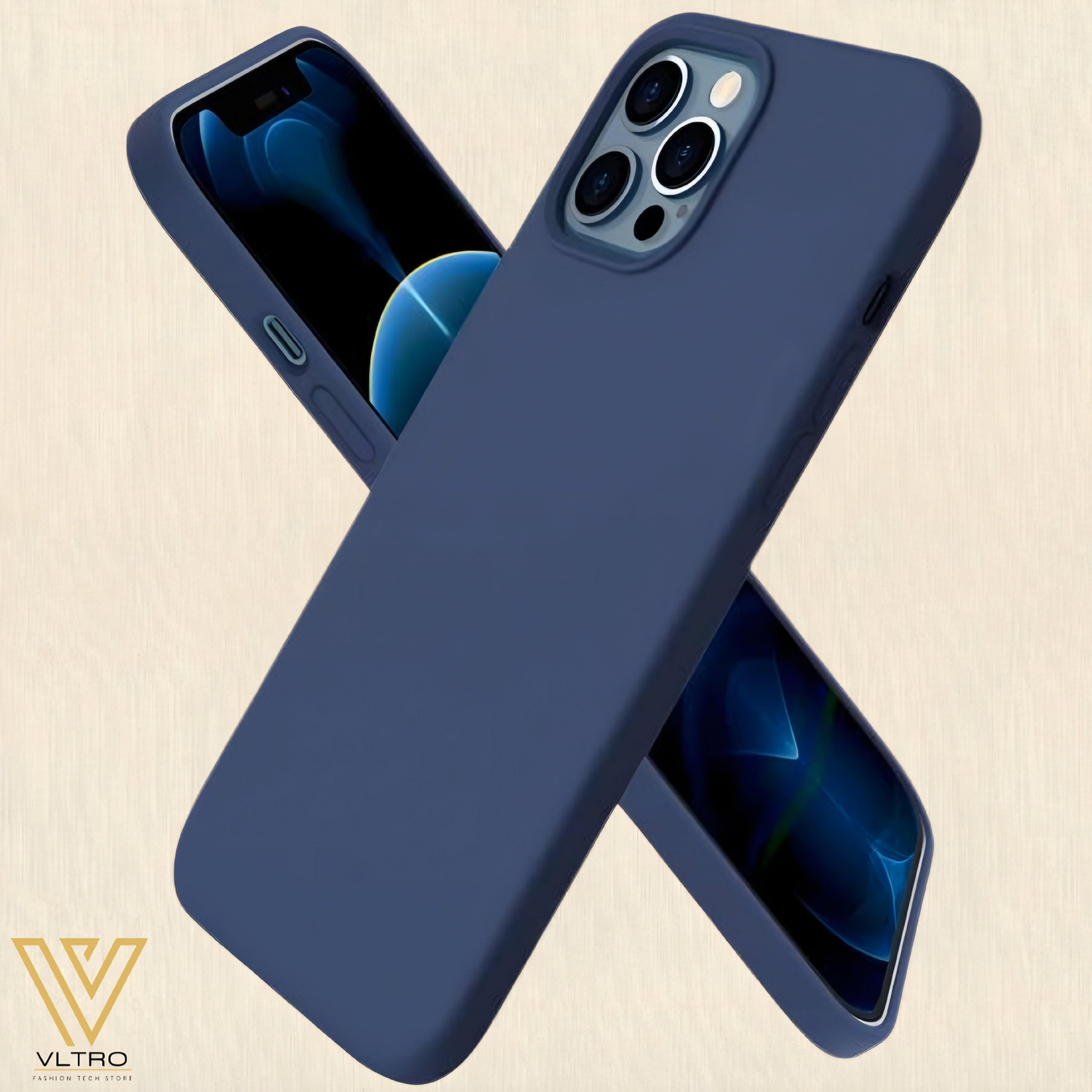 Navy Blue Silicone iPhone Case – Slim, Stylish & Durable
