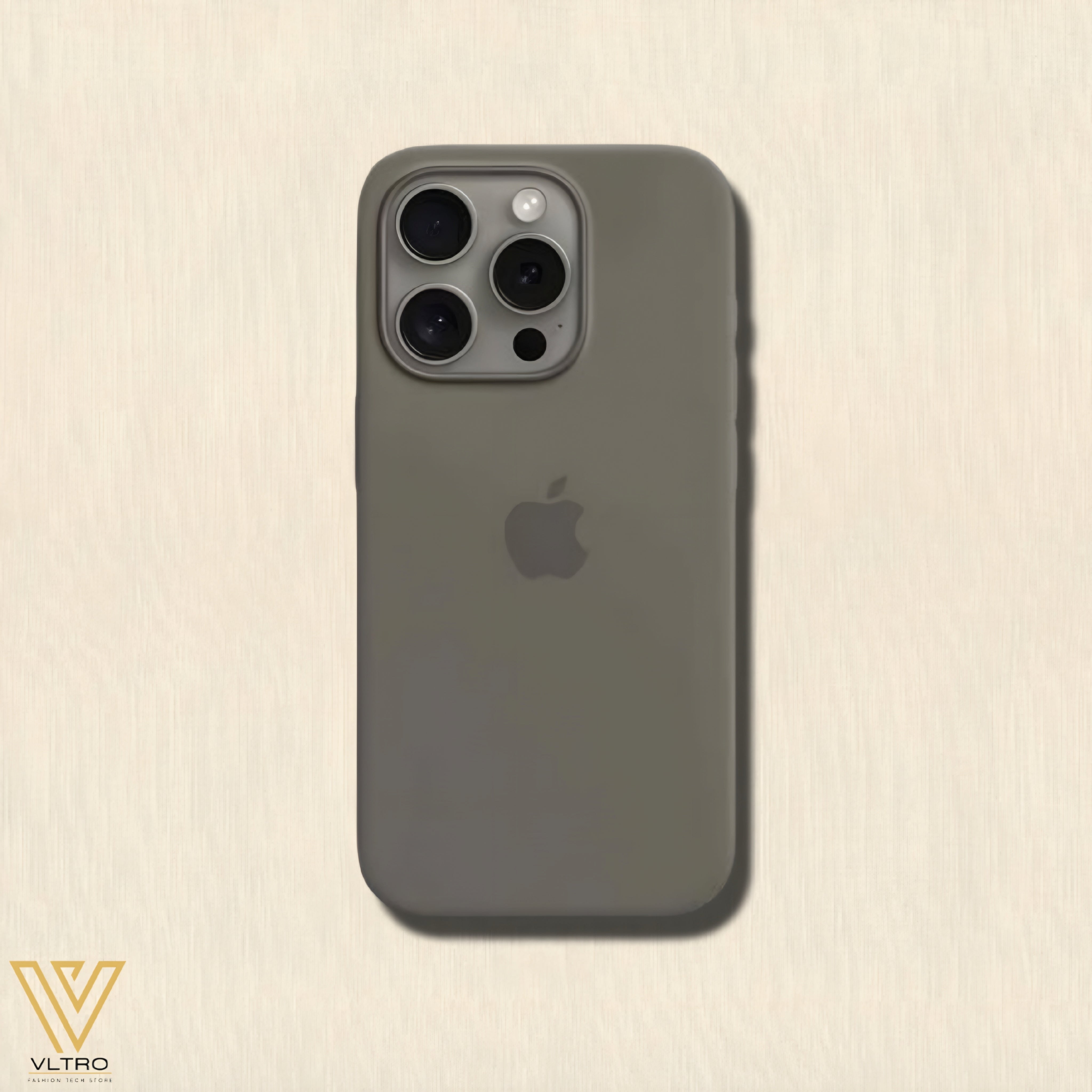 Natural Titanium Silicone iPhone Case – Slim, Stylish & Durable
